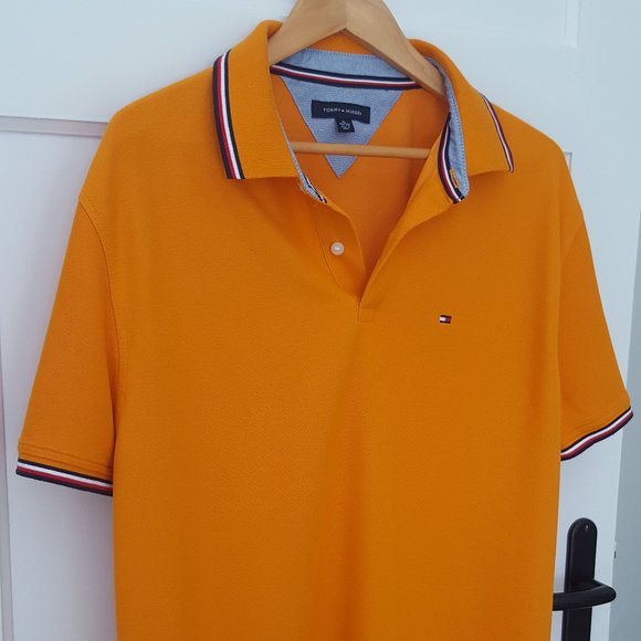Tommy Hilfiger Orange Polo Shirt, Regular Fit in XL - Picture 6 of 6